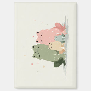 Aimant Famille de Grenouilles – Jolie Illustration Fantai