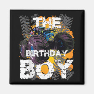 Aimant Famille de jumelage de camions Monster Boy Birthda