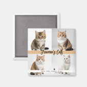 Aimant Famille de photos de chats personnalisées (Recto/Verso)