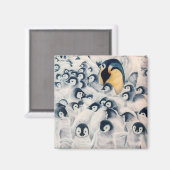 Aimant 'Famille de pingouins' (Recto/Verso)