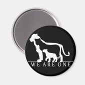 Aimant Famille Lion (version noire) (Recto/Verso)