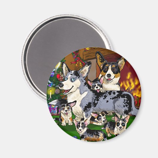 Aimant Famille mignonne (Recto/Verso)