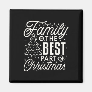 Aimant Famille Noël 2023 Matching Funny Xmas Crew Squ
