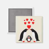 Aimant Famille Penguins (Recto/Verso)