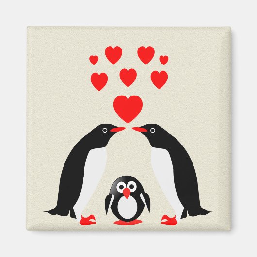 Aimant Famille Penguins (Devant)