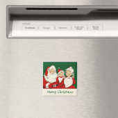 Aimant Famille Père Noël vintage (In Situ (Lave-vaisselle))