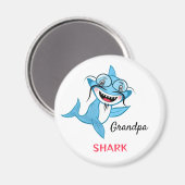 Aimant Famille Requin Heureuse Papi Requin (Recto/Verso)