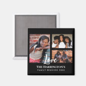 Aimant Famille Réunion 3 Section Photo Collage Black Fram (Recto/Verso)