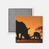 Aimant famille rhino (Recto/Verso)