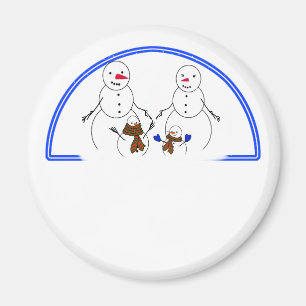 Aimant Famille Snowman