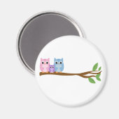 Aimant Famille Wise Owl (Recto/Verso)