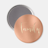 Aimant Family Golden Script Pink Copper Home Planning (Recto/Verso)