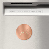 Aimant Family Golden Script Pink Copper Home Planning (In Situ (Lave-vaisselle))