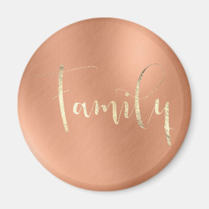 Aimant Family Golden Script Pink Copper Home Planning