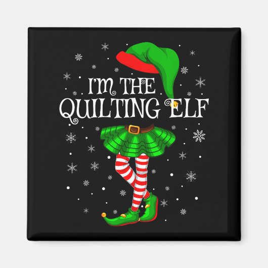 Aimant Family Matching Women Girls I'm The Quilting Elf C (Devant)