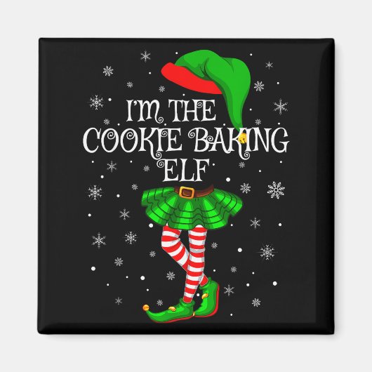 Aimant Family Matching Women Girls The Cookie Baking Elf (Devant)