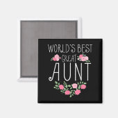 Aimant Family World's Great Aun Funny Auntie Ever Gift (Recto/Verso)