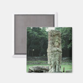 Aimant Fancy Ancienne ruines Maya Réfrigérateur Carré (Recto/Verso)