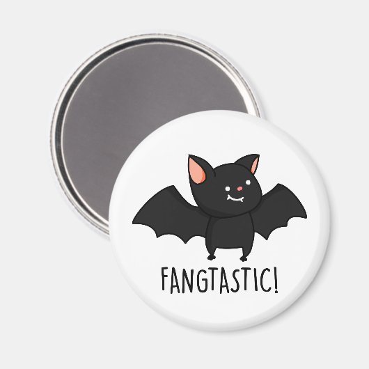 Aimant Fangtastic Funny Halloween Pun (Recto/Verso)
