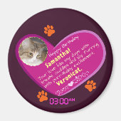 Aimant Fantastique Message d'anniversaire de Chat à son h (Devant)