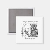 Aimant Fantasy Disc Golf Tree Ent Stylized Light Colors  (Recto/Verso)