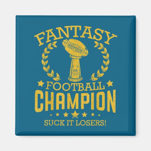 Aimant Fantasy Football Funny Champ Chamon  (Devant)