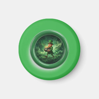 Aimant Fantasy Image Leprechaun Carrying Pot Of Gold