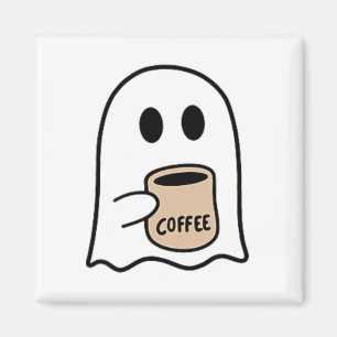 Aimant Fantôme Boire Café Drôle Costume Halloween Coff