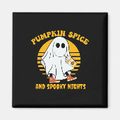 Aimant Fantôme Citrouille épice Latte Automne Vibe Hallow (Devant)