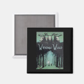 Aimant Fantôme De La Forêt Cryptid Wendigo Bois (Recto/Verso)