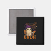 Aimant Fantôme de maths drôle 67 Bruh Halloween Mème Prof (Recto/Verso)