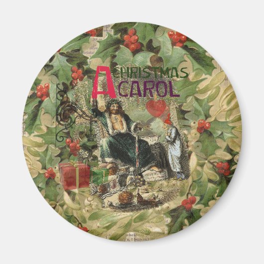 Aimant Fantôme de Noël Illustration actuelle Scrooge (Devant)