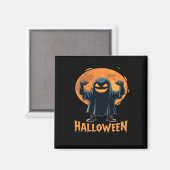 Aimant Fantôme d'Halloween éffrayant avec design de Plein (Recto/Verso)