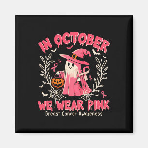 Aimant Fantôme D'Halloween Rose Cute Pour Le Cancer Du Se