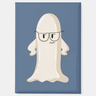 Aimant Fantôme grincheux avec lunettes