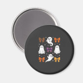 Aimant Fantôme Mignon avec Rubans Design Halloween_1 (Recto/Verso)