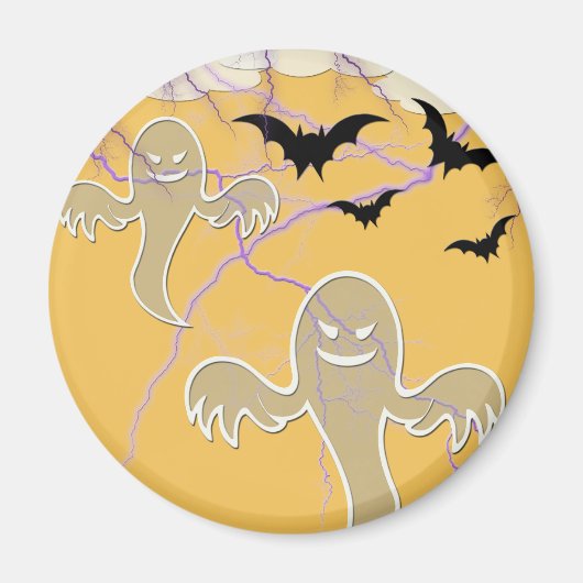 Aimant fantômes, chauves-souris, halloween lumineux (Devant)