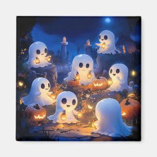 Aimant Fantômes d'Halloween Lanternes de citrouille Nuit