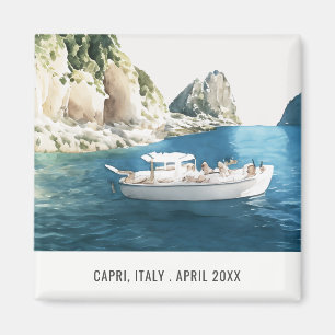 Aimant Faraglioni Rocks Capri Italie Aquarelle Voyage