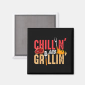 Aimant Farniente et barbecue party grillin (Recto/Verso)