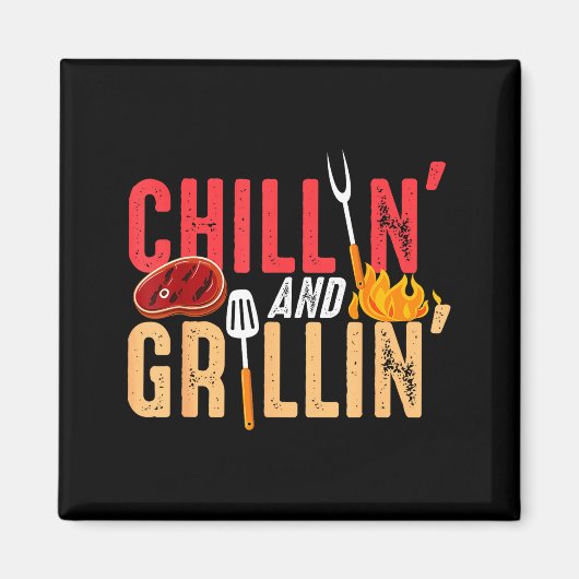Aimant Farniente et barbecue party grillin (Devant)