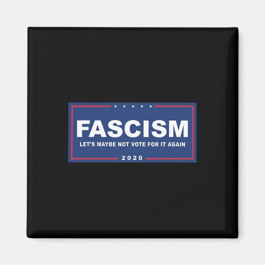 Aimant Fascisme - Symbole de campagne anti-Trump pro-bide (Devant)