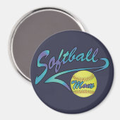 Aimant Fastpitch Softball Maman Athletic Tail (Recto/Verso)