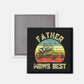 Aimant Father Mows Funny Fathers Day Dad Jokes Lawn Mowin (Recto/Verso)