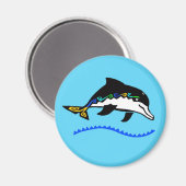 Aimant Faune - Cute DOLPHIN - Nature - Bleu Océan (Recto/Verso)