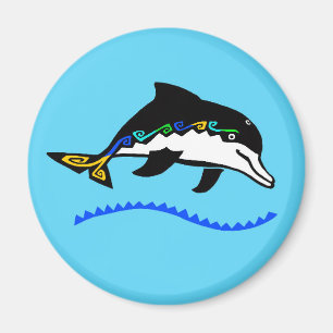 Aimant Faune - Cute DOLPHIN - Nature - Bleu Océan