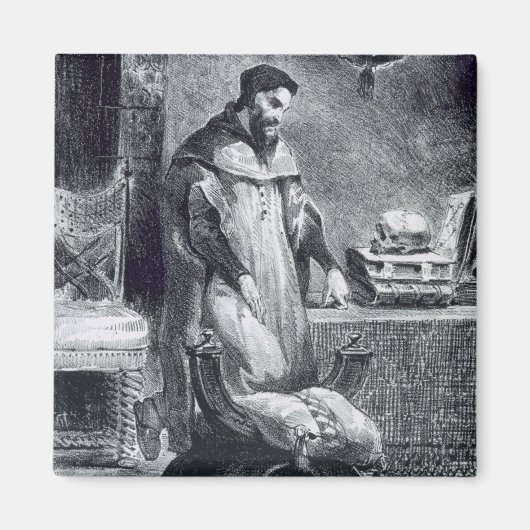 Aimant Faust dans son étude, du Faust de Goethe, 1828, (Devant)