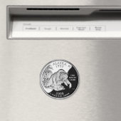 Aimant Faux Alaska State Quarter The Great Land Grizzly (In Situ (Lave-vaisselle))