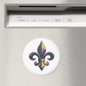 Aimant Faux Beaded Fleur de lis (In Situ (Lave-vaisselle))