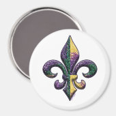 Aimant Faux Beaded Fleur de lis (Recto/Verso)